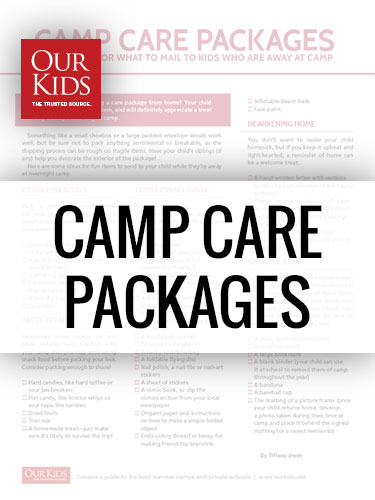 Camp Care Package Checklist Cover